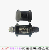 308線(xiàn)上防水開(kāi)關(guān)黑色無(wú)燈雙出線(xiàn)